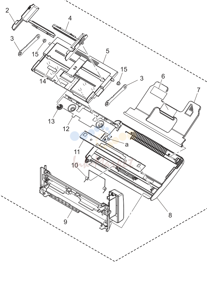Подача бумаги секция (manual tray) (P16)