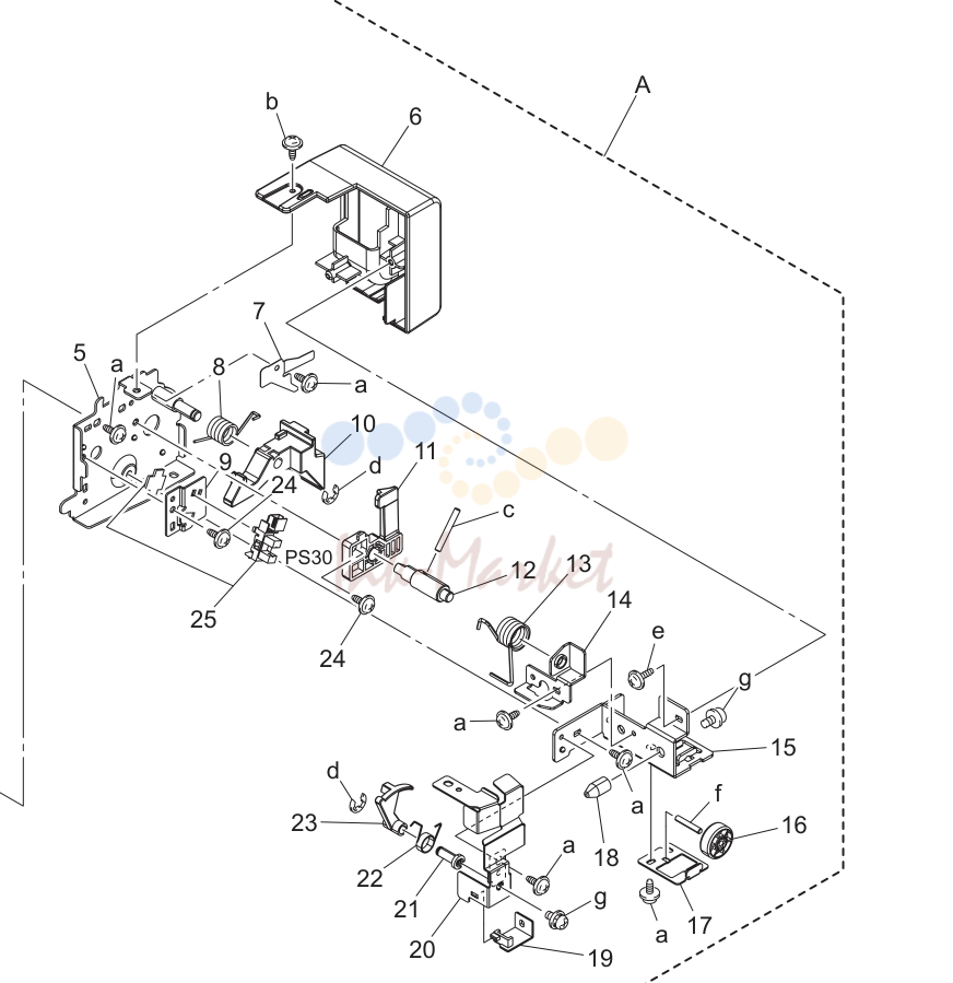 Manual feed tray узел (P43)