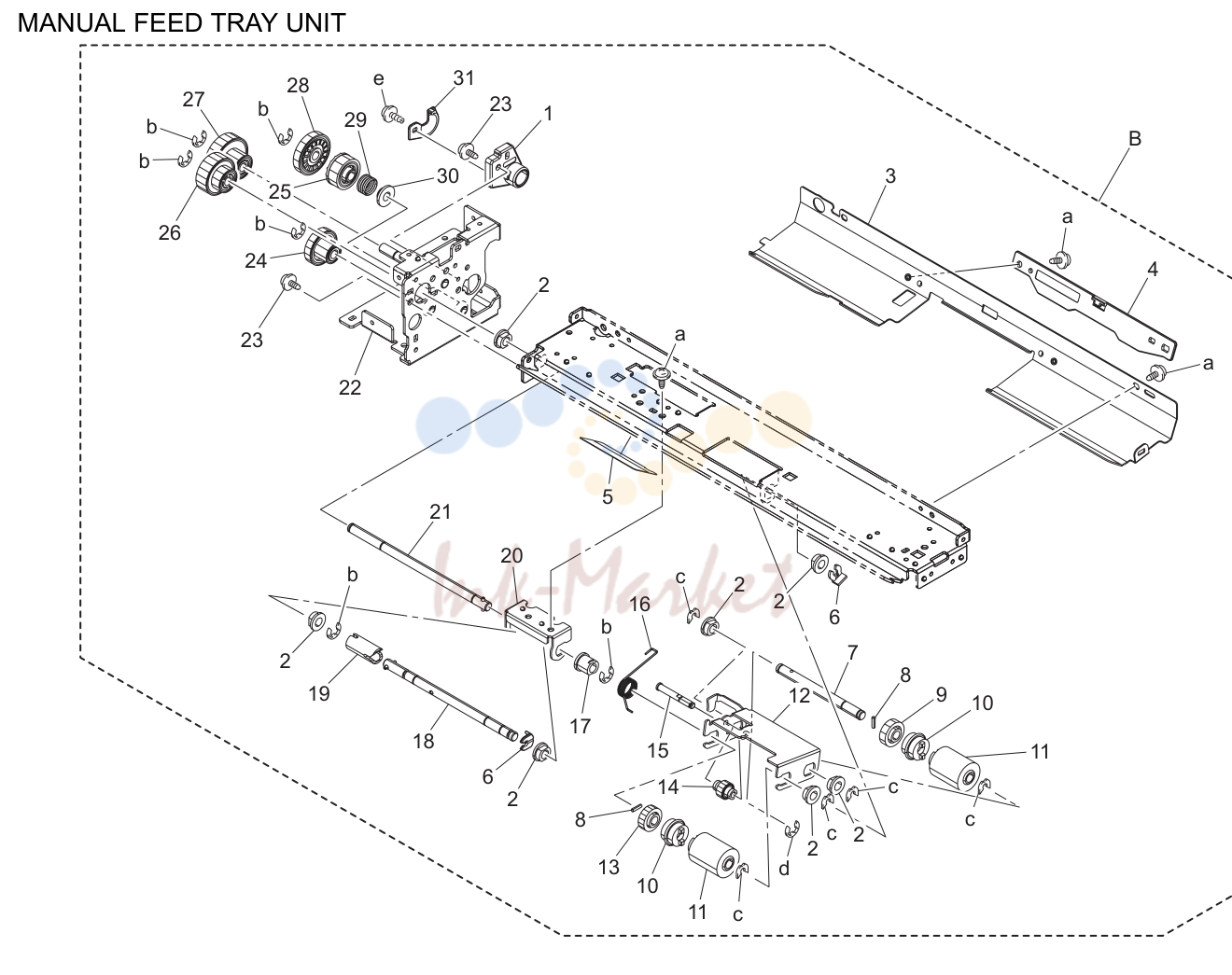 Manual feed tray узел (P44)