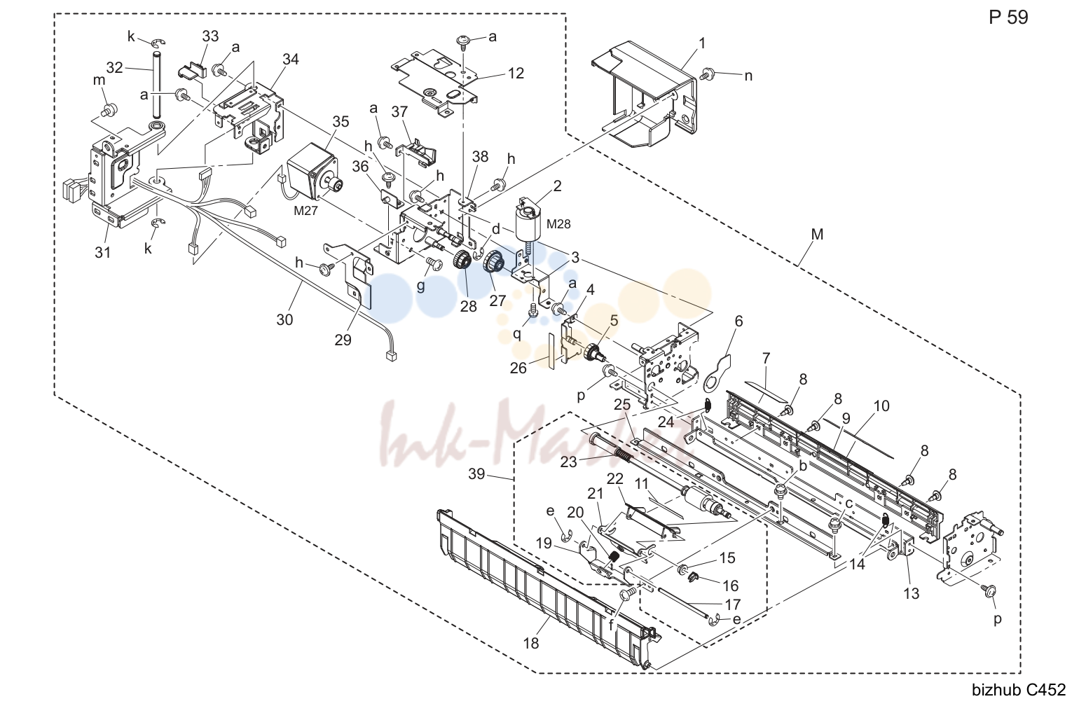 Manual feed tray узел (P59)