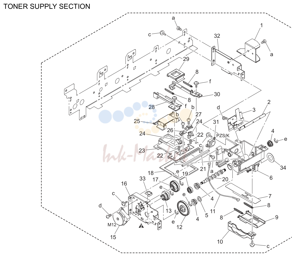 Тонер supply секция (P31)