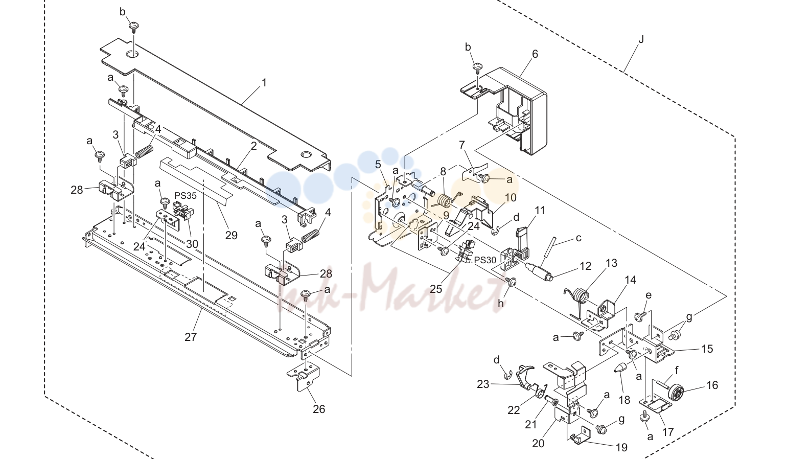 Manual feed tray узел (P57)