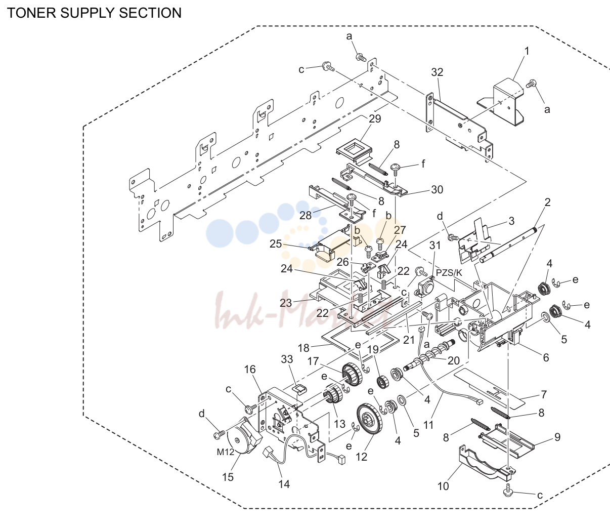 Тонер supply секция (P31)