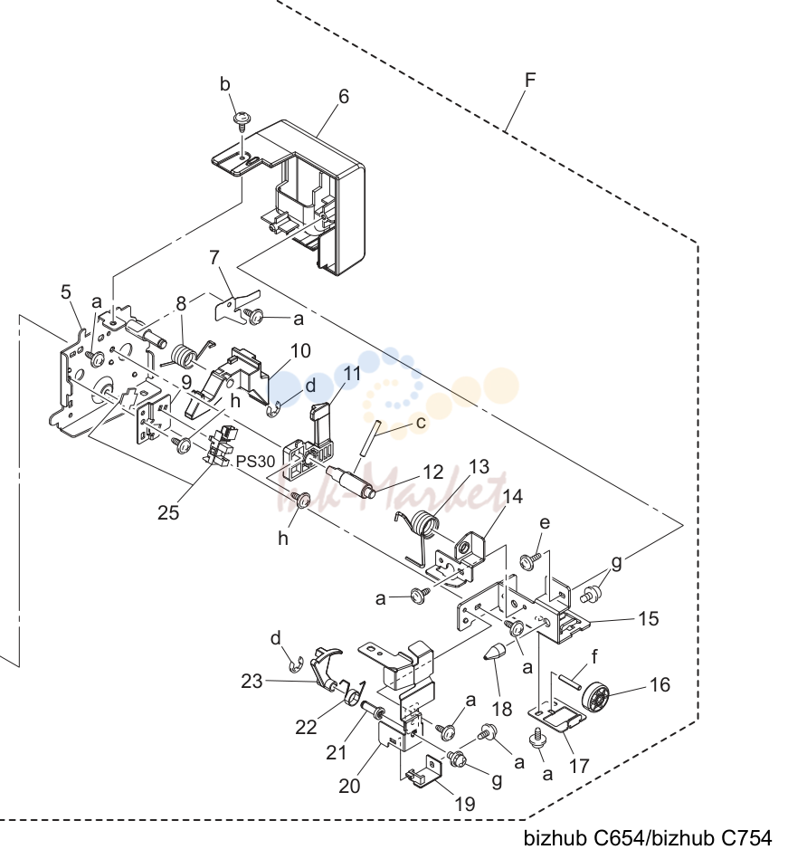 Manual feed tray узел (P52)
