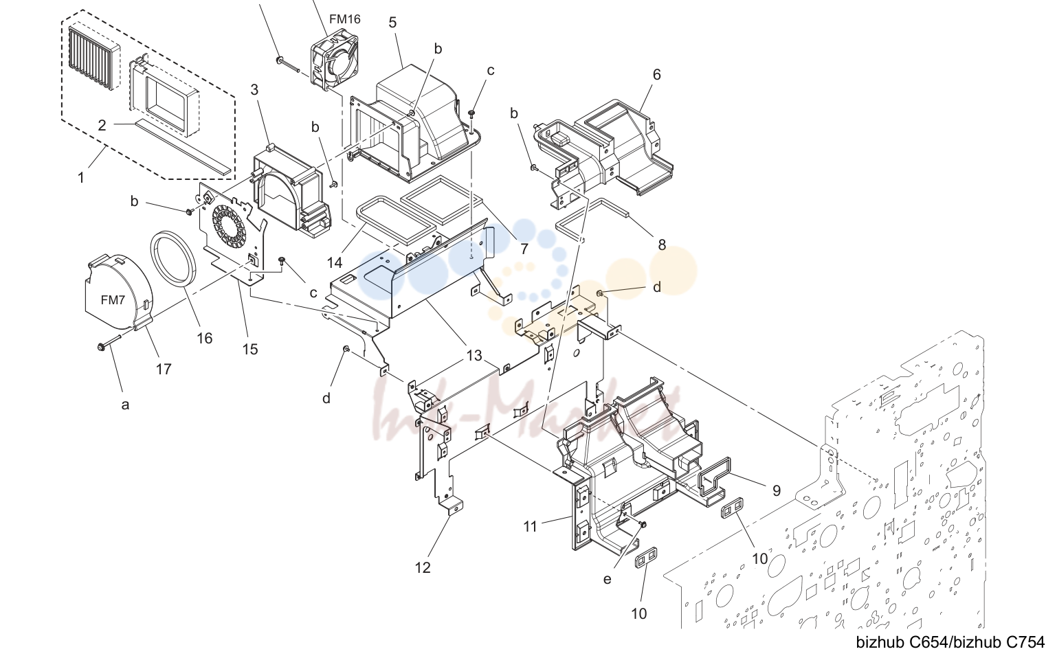 Rear вентилятор секция (P73)
