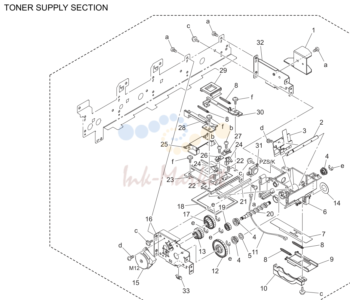 Тонер supply секция (P29)