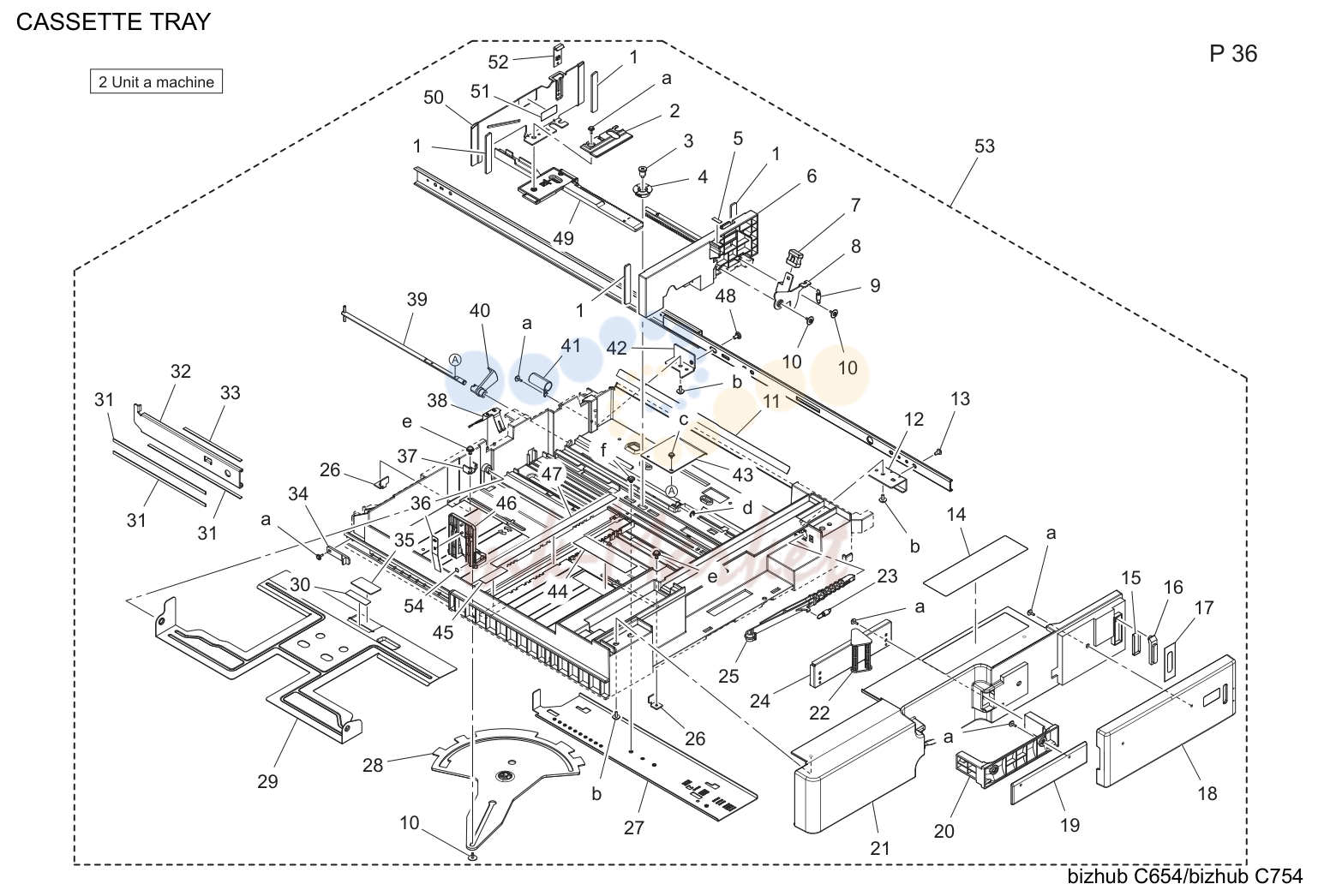 Cassette tray (P36)