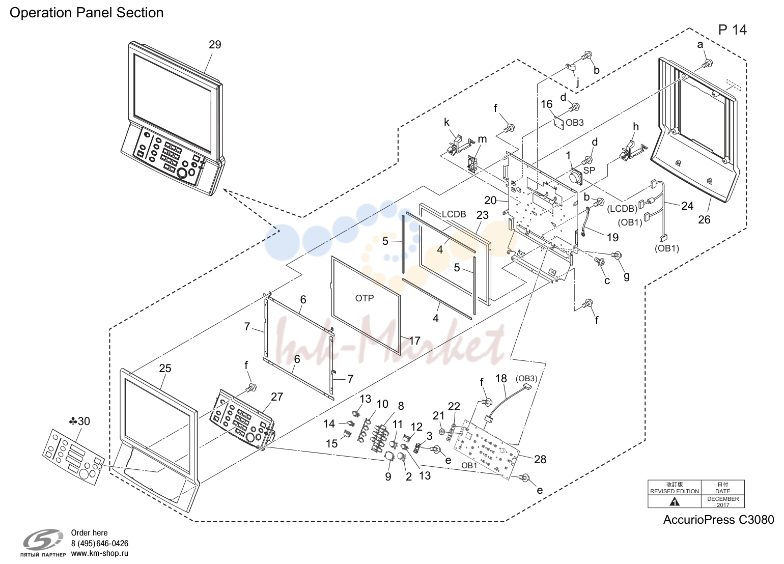 Operation панель секция (P14)