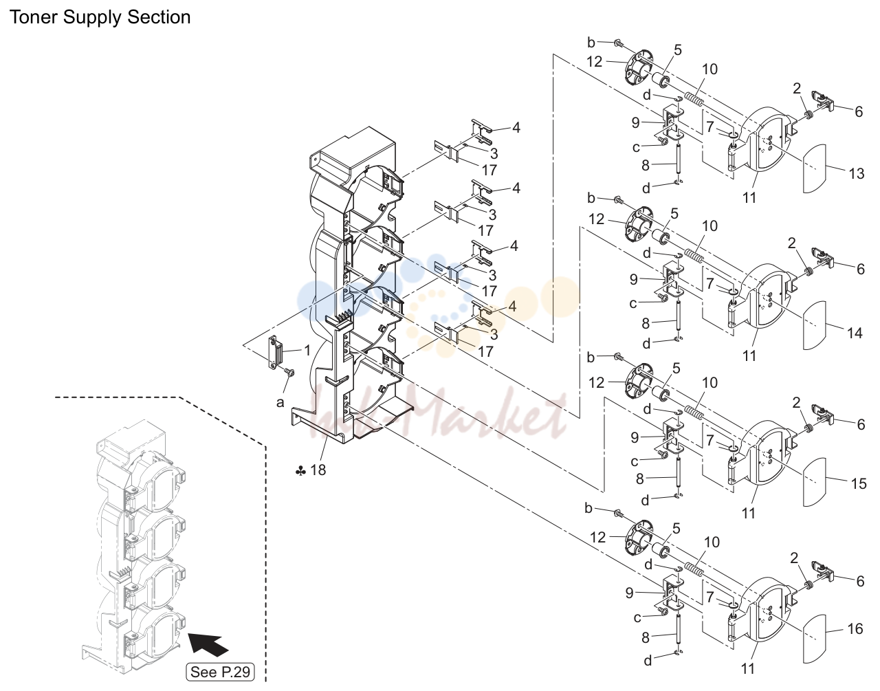 29. Тонер supply секция (P29)