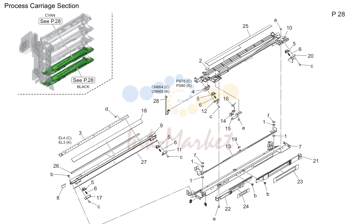 28. Process carriage секция (P28)