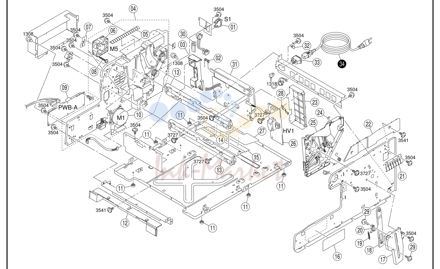 6. 5 LOWER FRAMES PARTS MANUAL 9