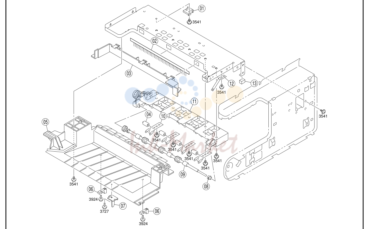 7. 6 PAPER EXIT SECTION PARTS MANUAL 11