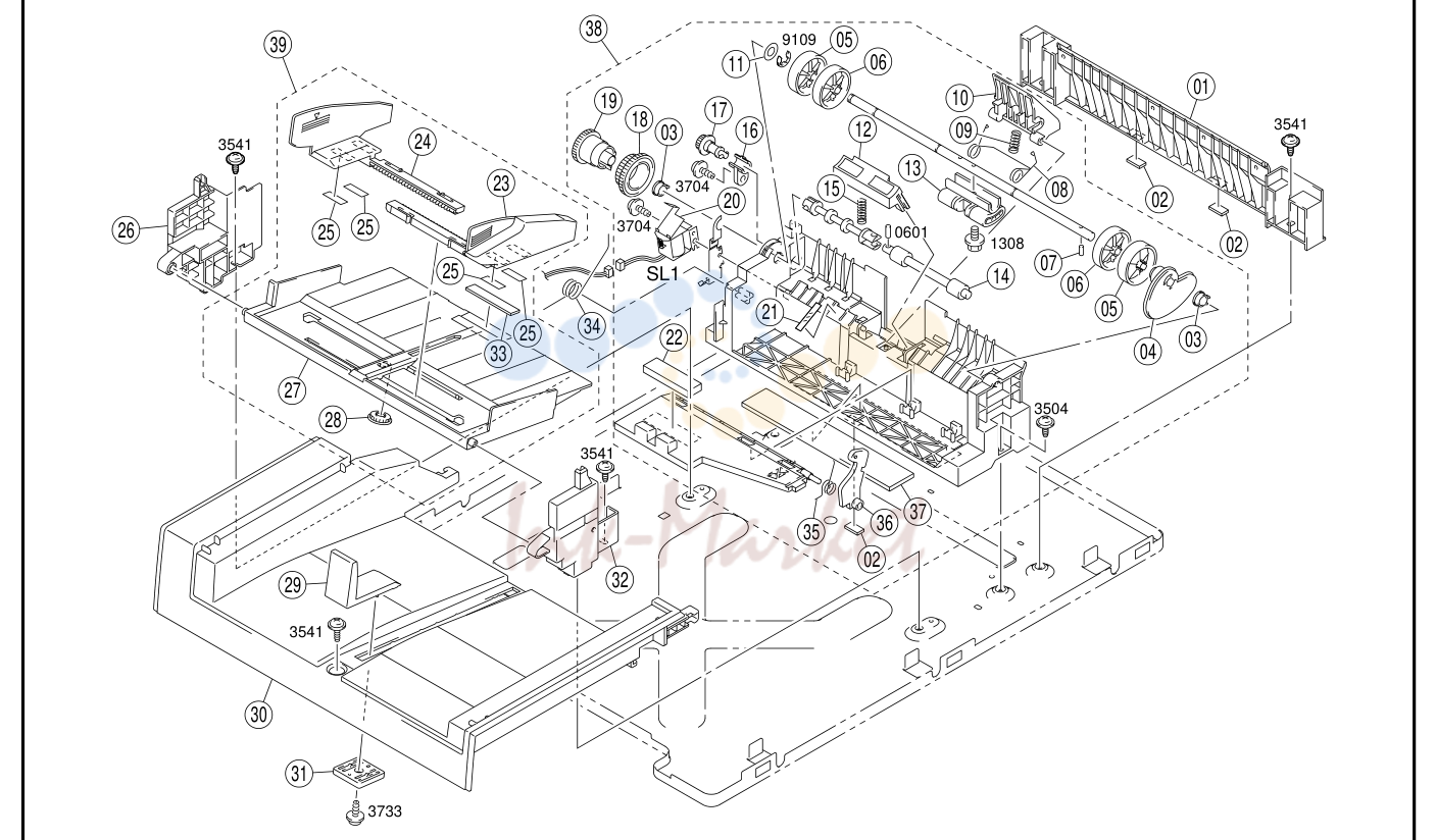 10. 9 PAPER TAKE-UP SECTION PARTS MANUAL 17