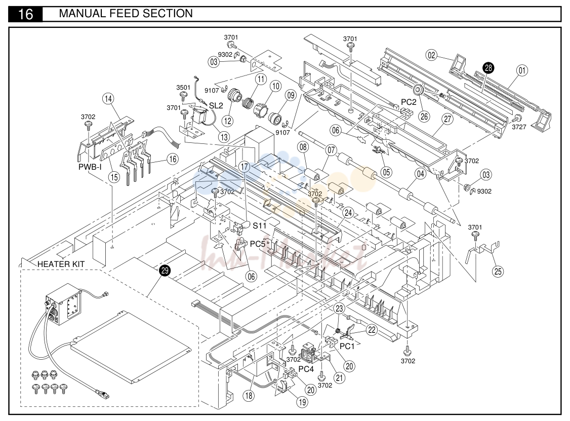 17. 16 MANUAL FEED SECTION 31