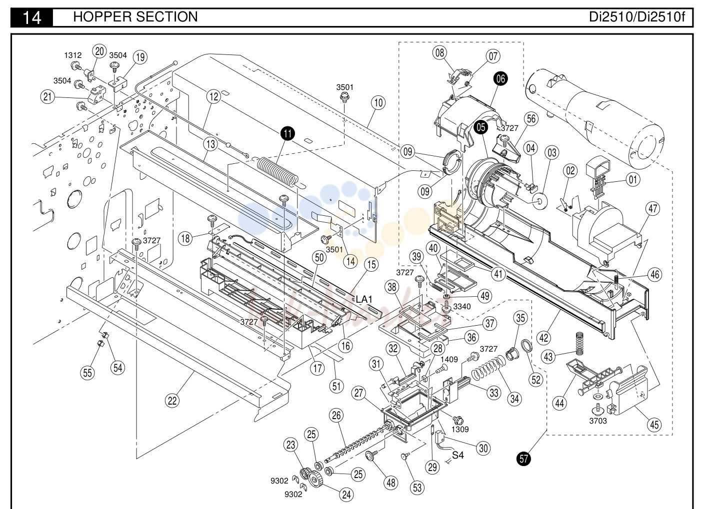 15. 14 HOPPER SECTION Di2510/Di2510f 27
