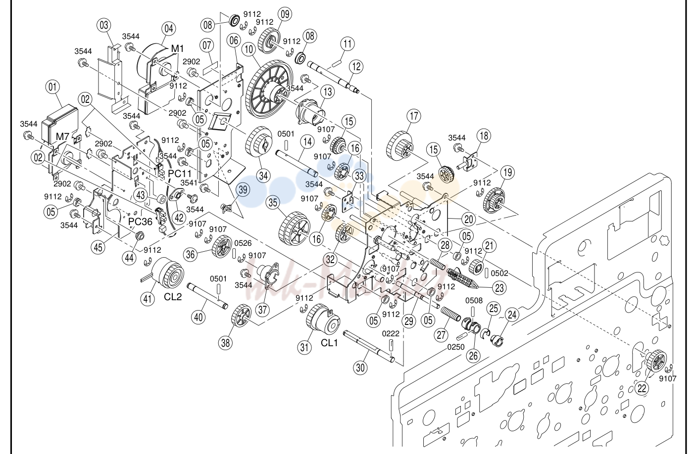 18. 17 DRIVE SECTION(A) C350/CF2203/8022 33