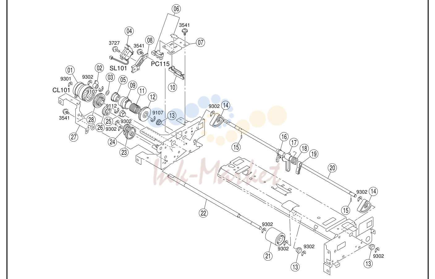 24. 23 MULTI MANUAL FEED SECTION(C) C350/CF2203/8022 45