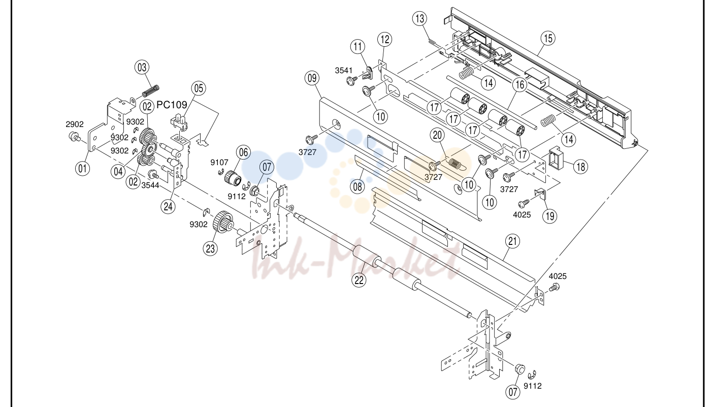 26. 25 PAPER TAKE-UP SECTION(B) C350/CF2203/8022 49