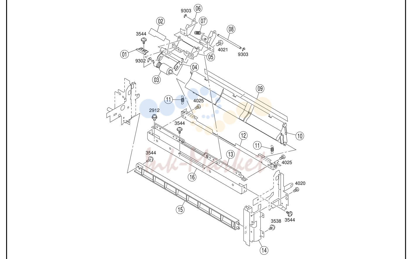 27. 26 PAPER TAKE-UP SECTION(C) C350/CF2203/8022 51