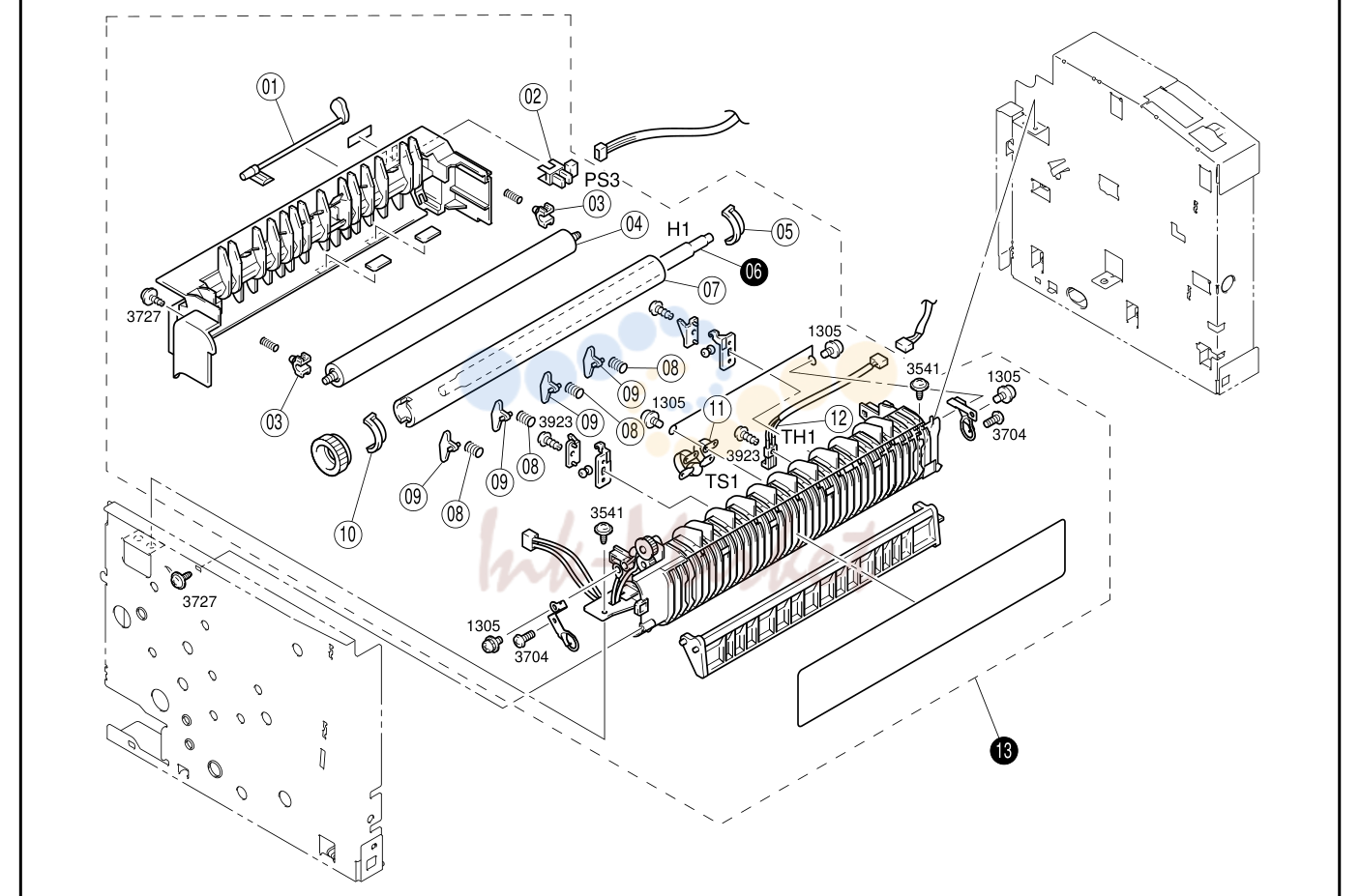 4. 4 FUSING UNIT PARTS MANUAL
