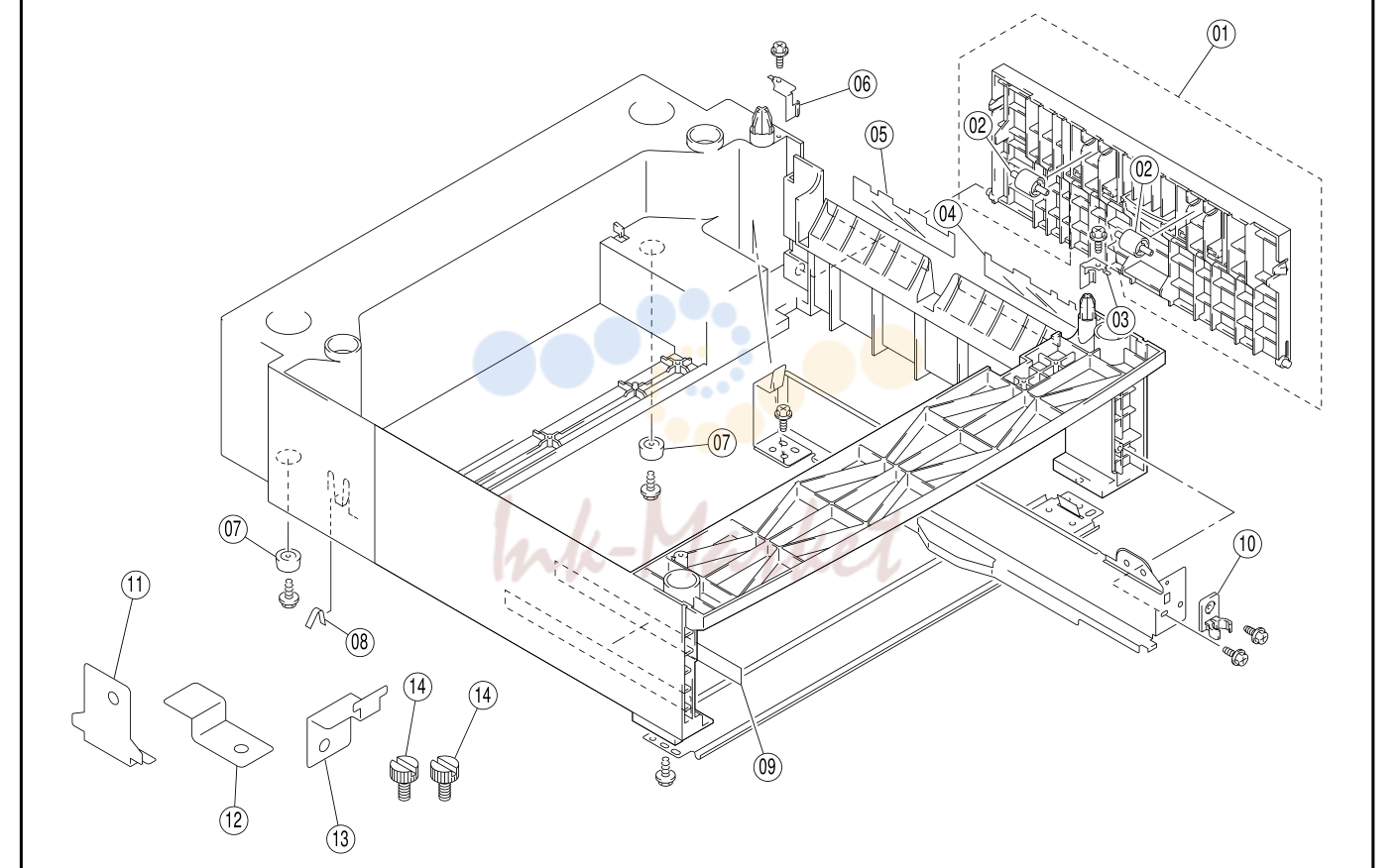 Lower tray (a) (option)