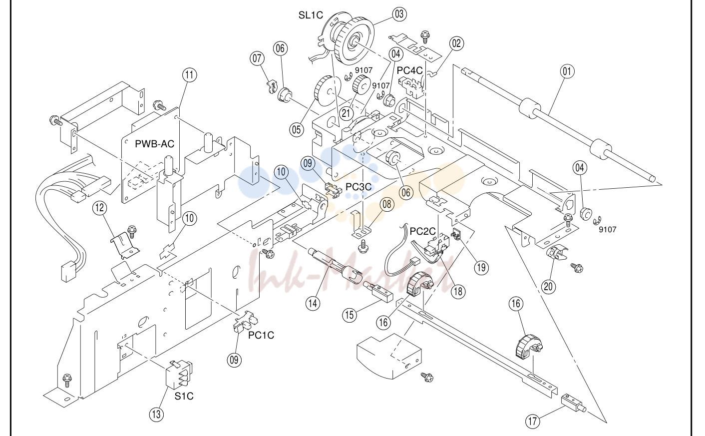 Lower tray (b) (option)