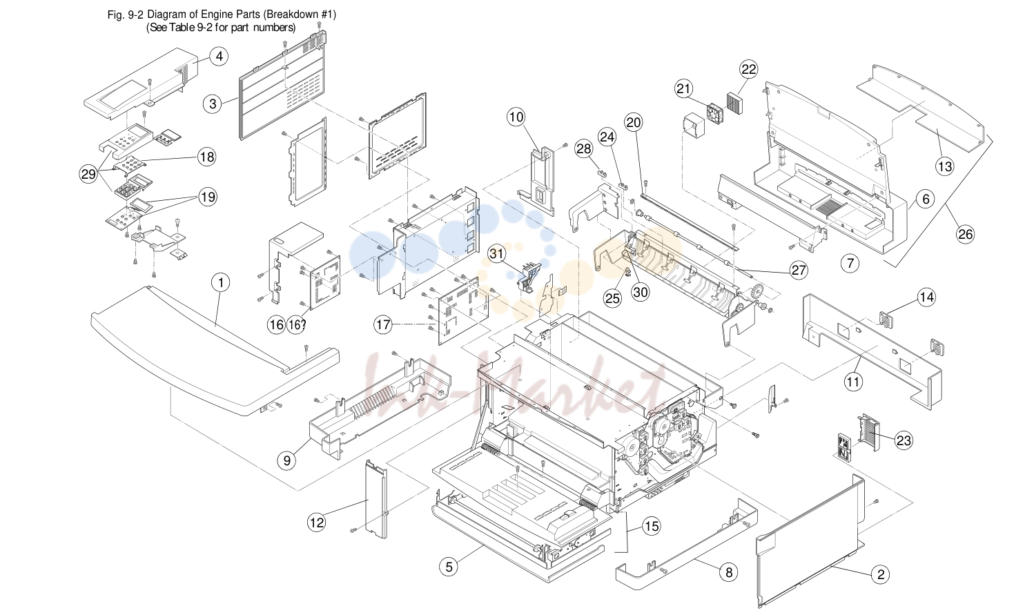 3. 2Diagram of Engine Parts (Breakdown #1)