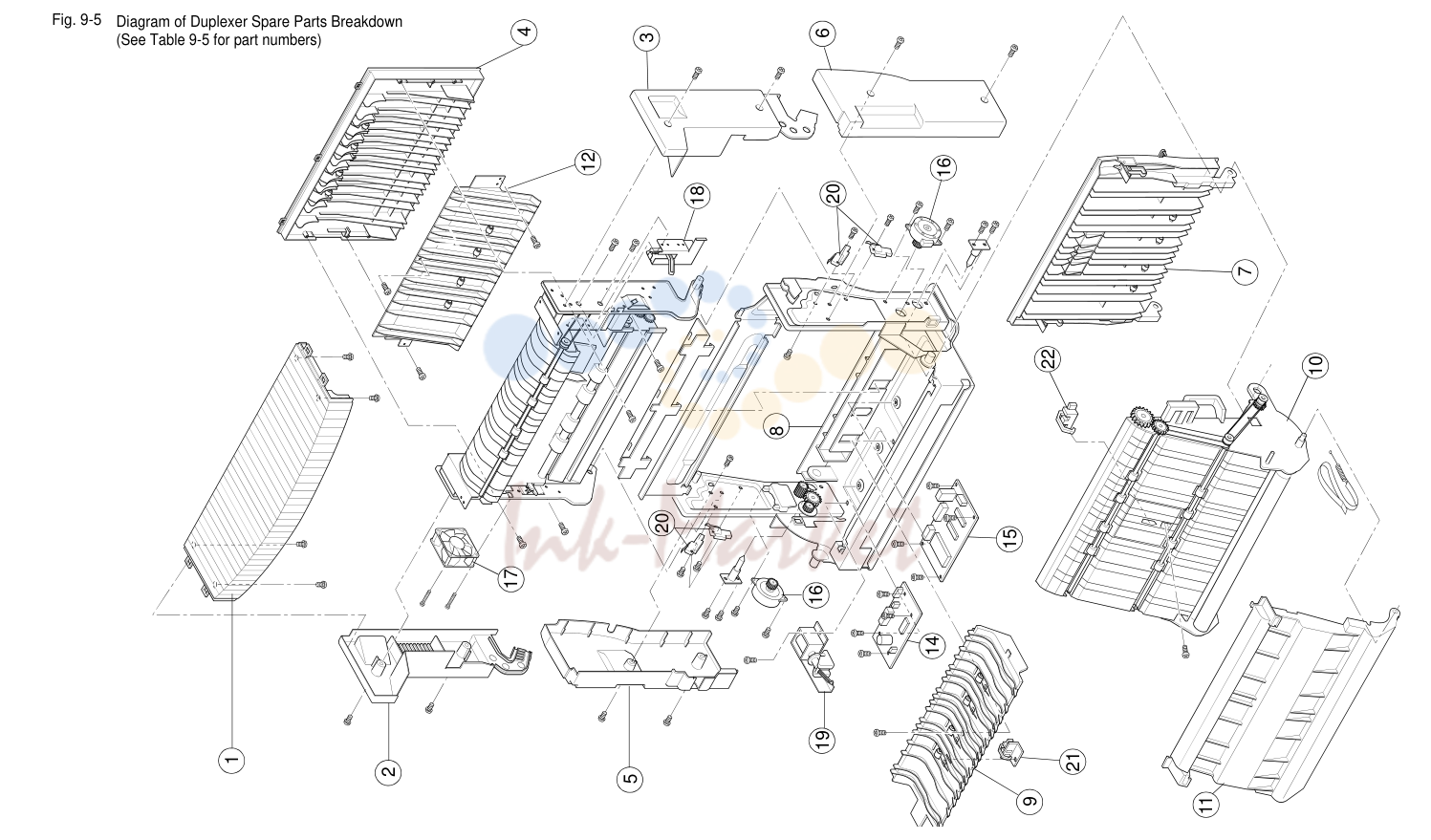 6. 5 Diagram of Duplexer Spare Parts Breakdown