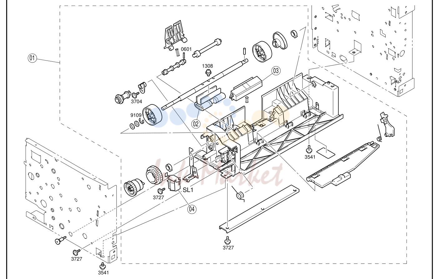 3. 3 PAPER TAKE UP SECTION PARTS MANUAL
