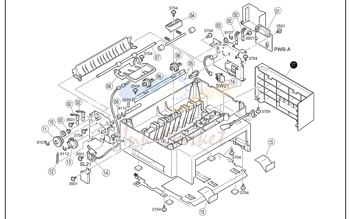 8. 8 2ND PAPER TAKE-UP(A)(OPTION) PARTS MANUAL