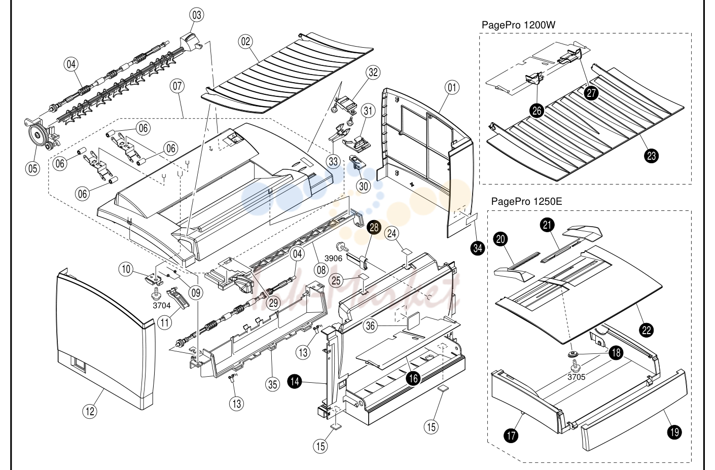 2. 1 HOUSING PagePro1250E/1200W 1