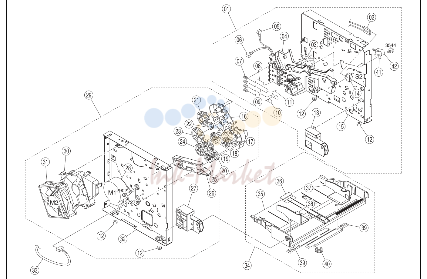 4. DRIVE SECTION PagePro 1300W/1350W