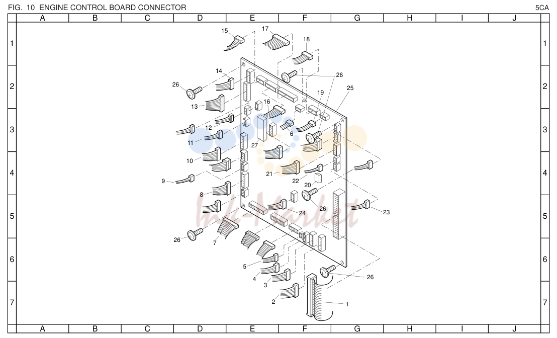 10. ENGINE CONTROL BOARD CONNECTOR 5CA