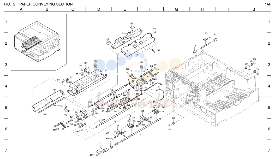 5. PAPER CONVEYING SECTION 1AF