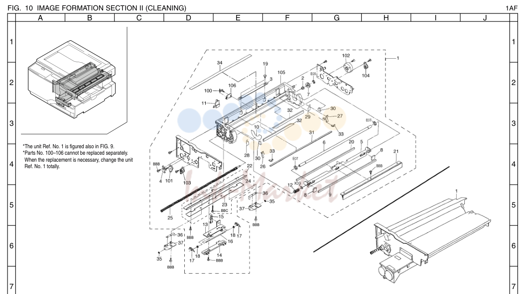10. IMAGE FORMATION SECTION II (CLEANING) 1AF