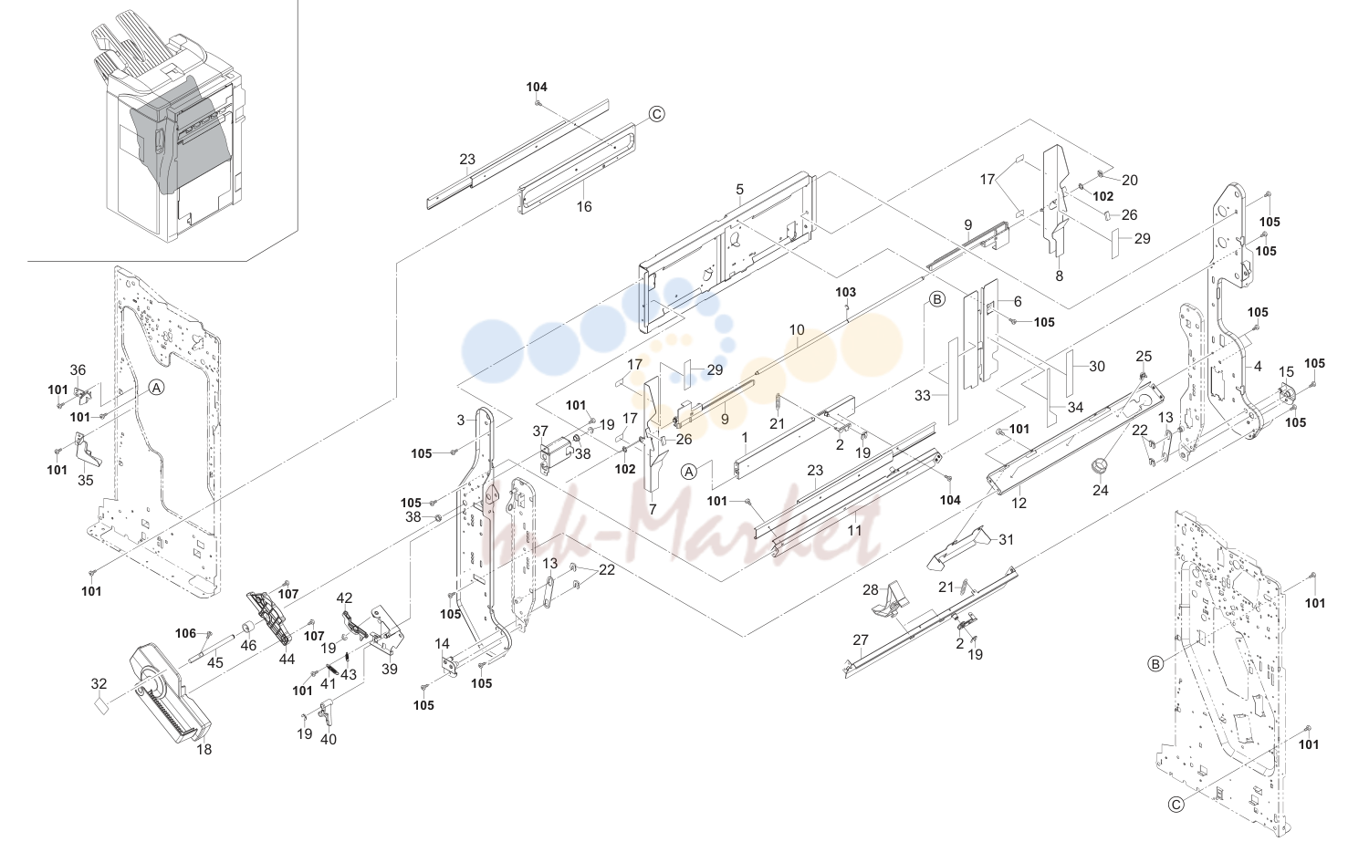 7. Middle Tray 2 3ML