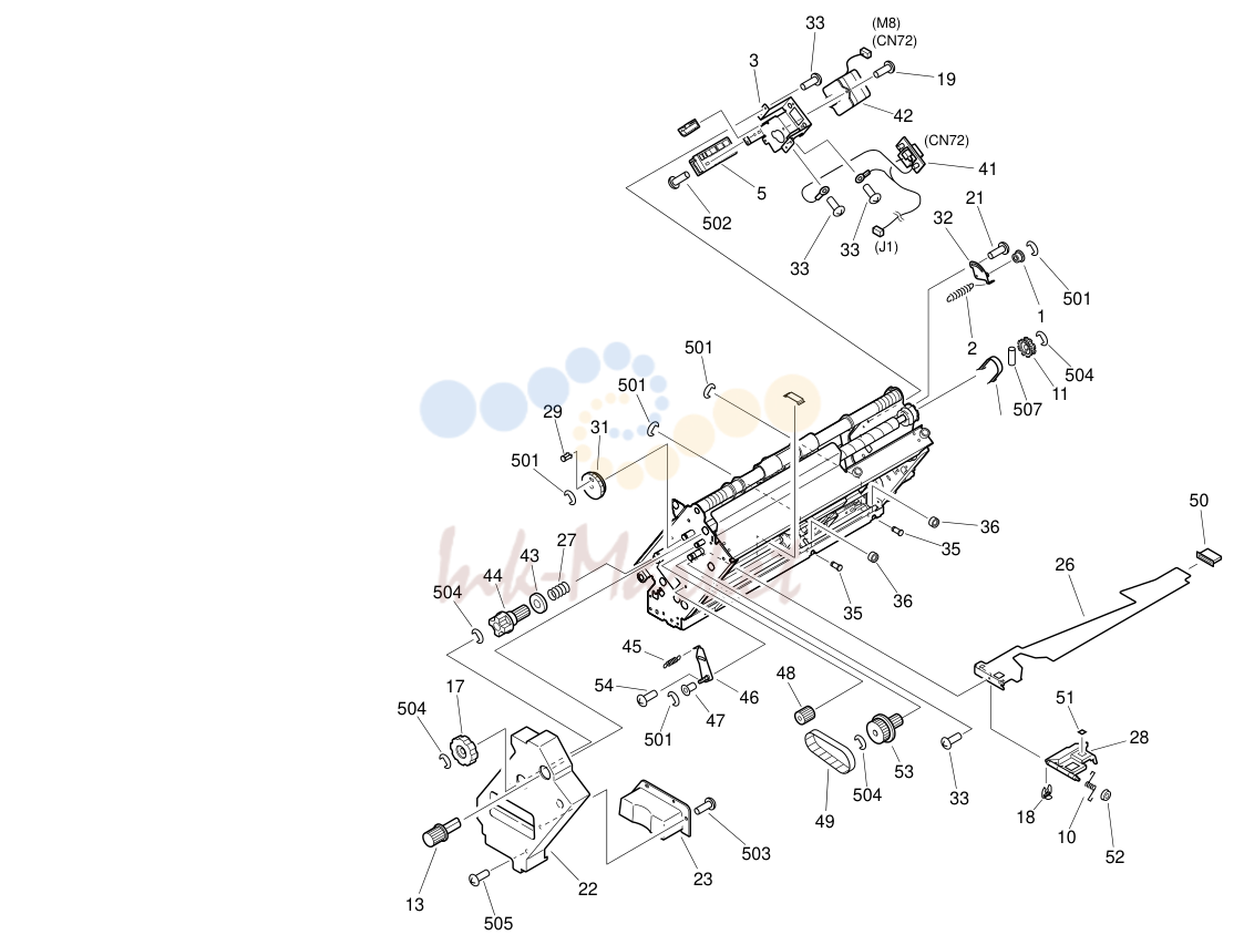 12. FIG. Q40 STAPLE ASSEMBLY (1/2) 5FG