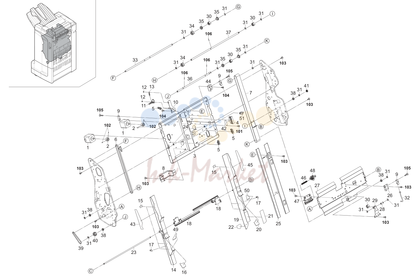 7. Middle Tray 2 3LT