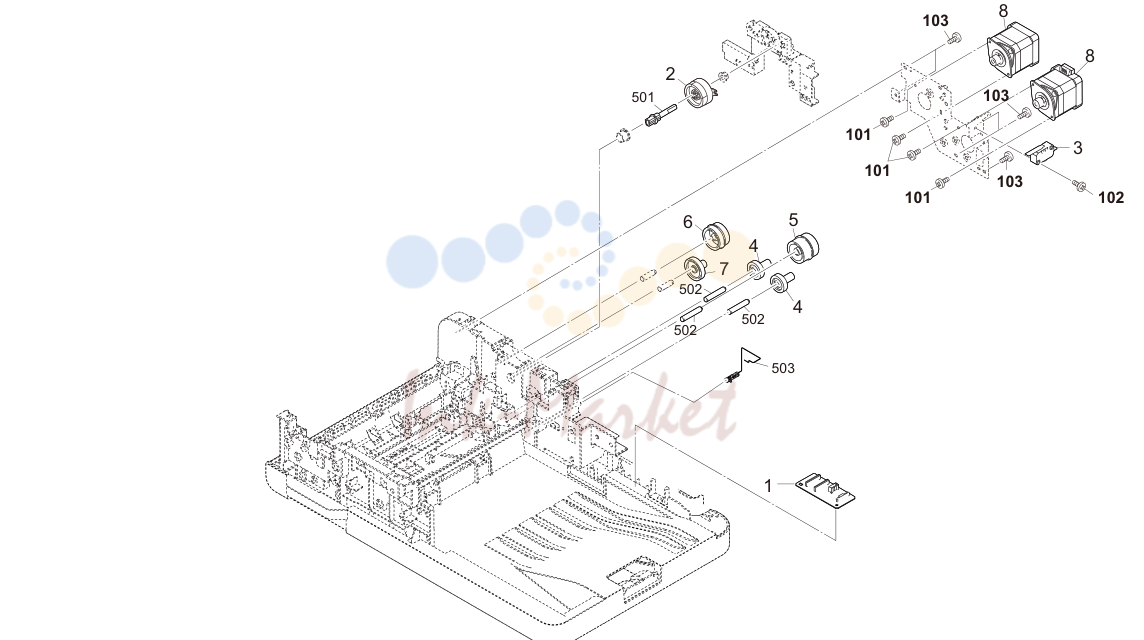 Рис. 21. DP привод Section (55ppm(A4),57ppm(Letter)