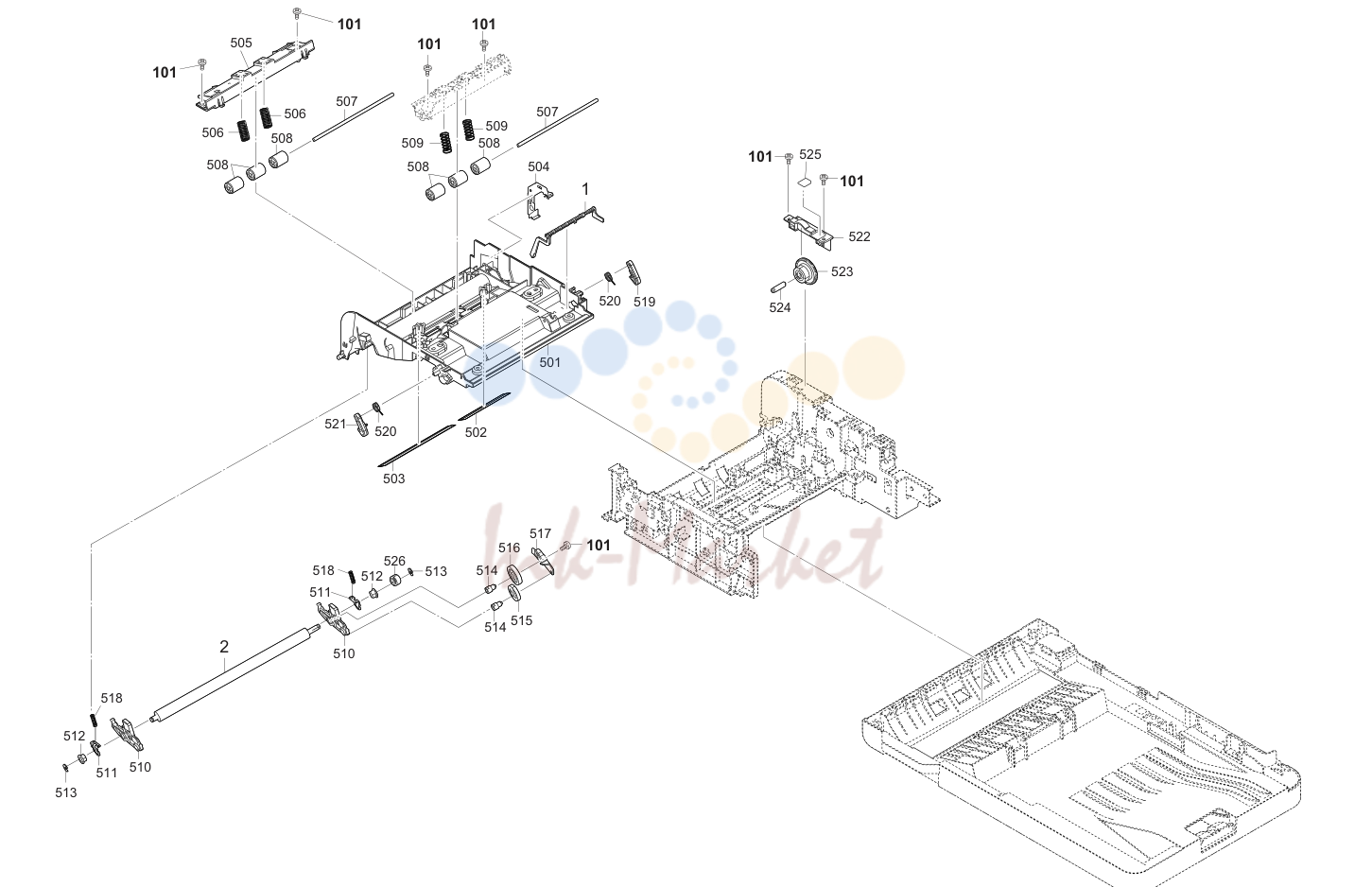 19. DP Paper Conveying Section 2 (35ppm(A4),37ppm(Letter)/35ppm(A4),37ppm(Letter)(F))