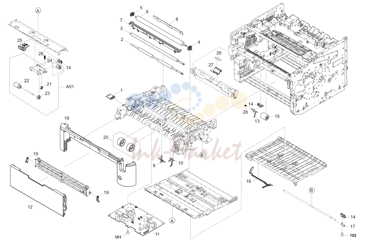 4. Paper Feed Section 2P7-1