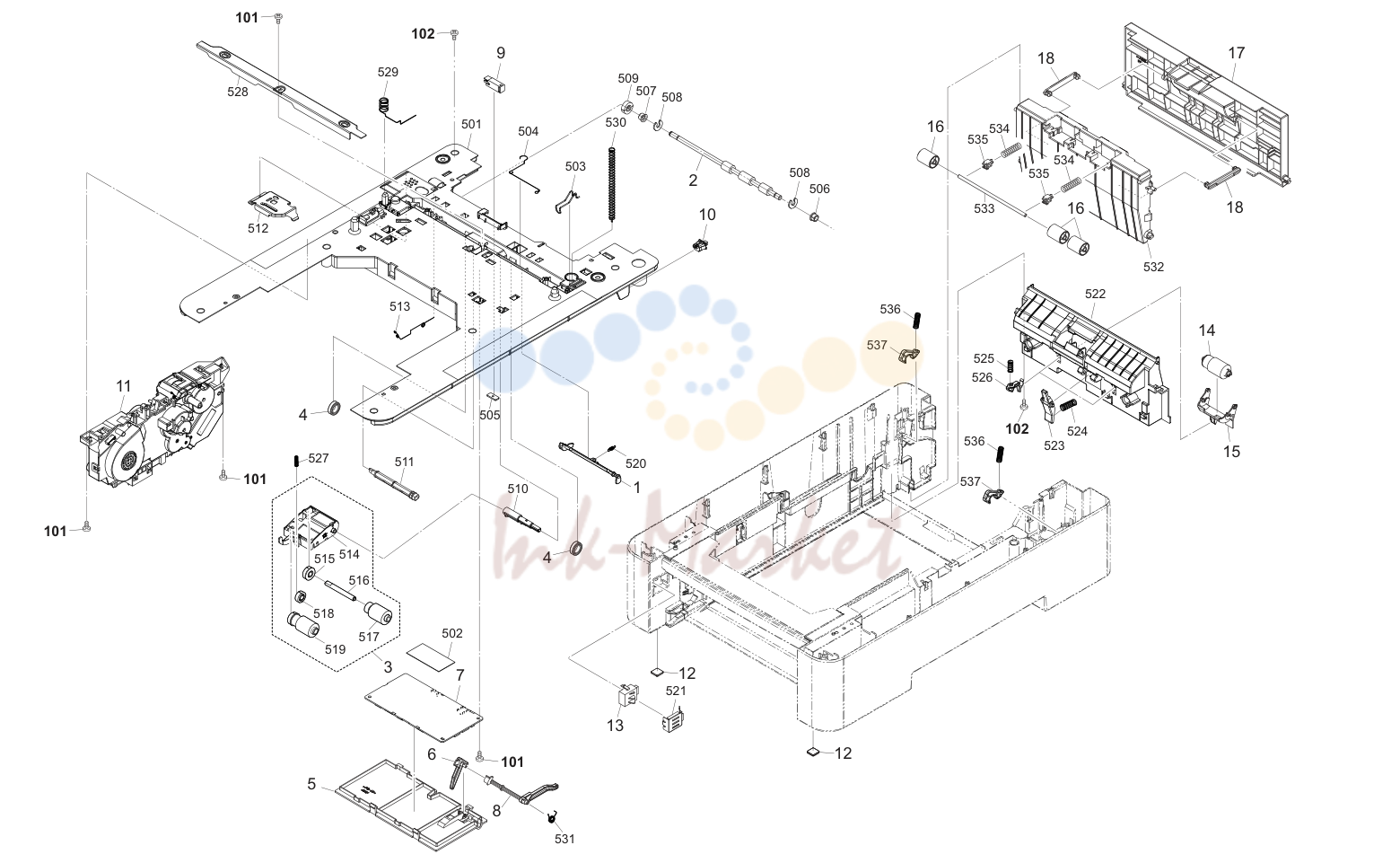 23. Paper Feed Section 3PK