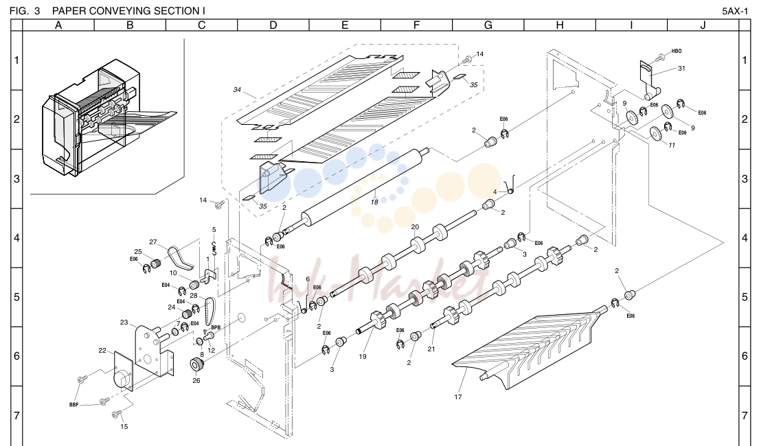 3. PAPER CONVEYING SECTION I 5AX-1