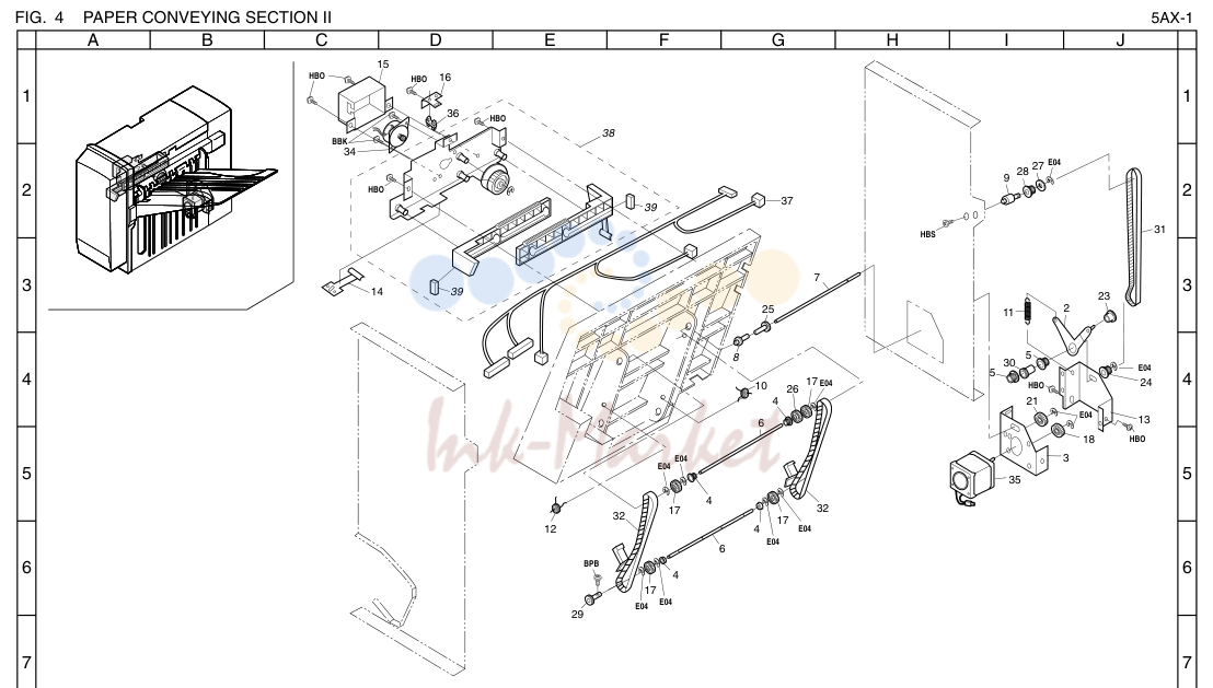 4. PAPER CONVEYING SECTION II 5AX-1