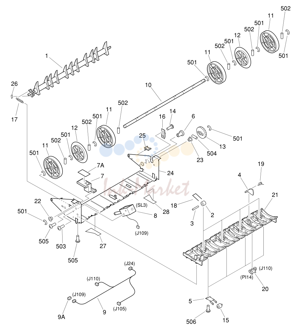 6. CENTER FEEDER ASSEMBLY