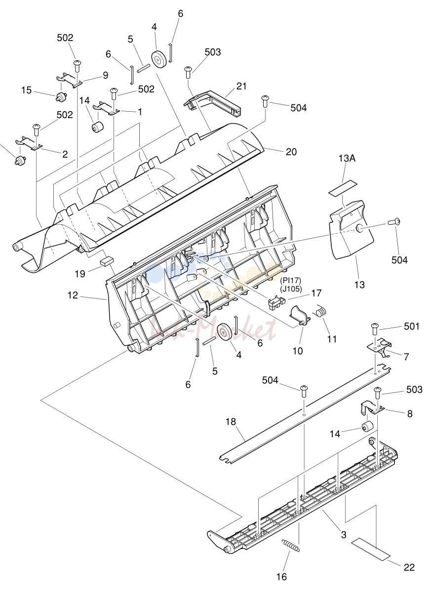 7. BUFFER UPPER GUIDE ASSEMBLY