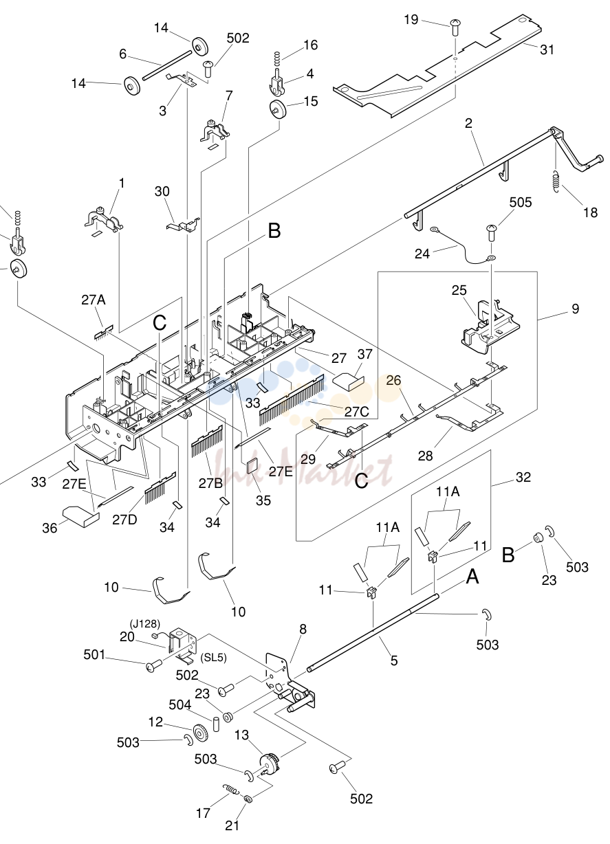10. SWING GUIDE ASSEMBLY