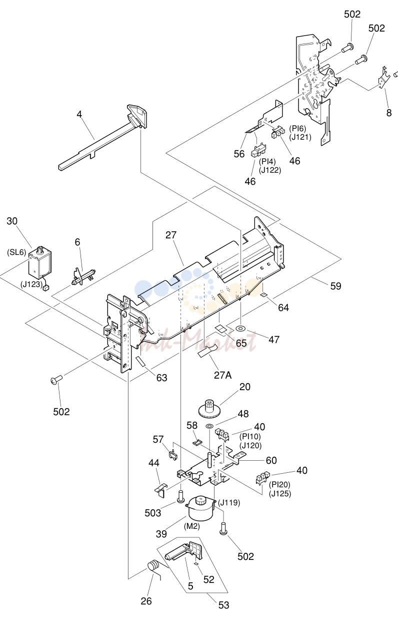 11. STAPLER TRAY ASSEMBLY (1/2)