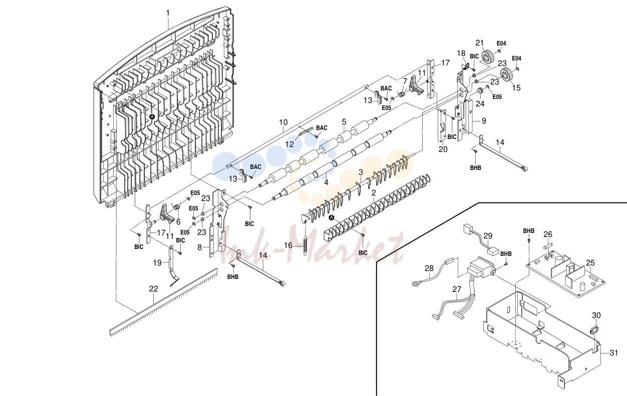 14. EJECT COVER (DF-35) 3C1/33CCHH