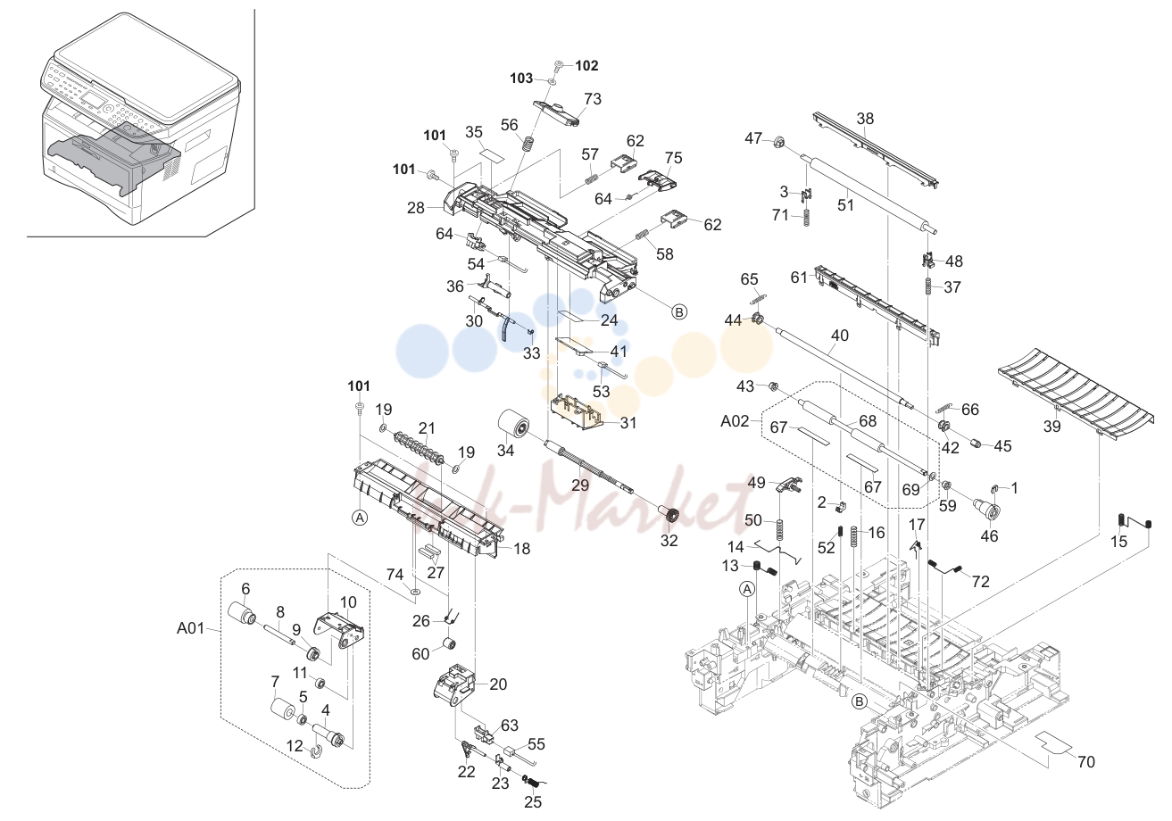 4. Paper Feed Section 1 2H9